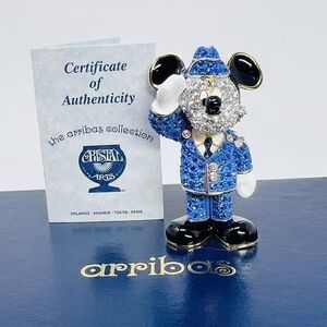 Disney Arribas Collection Blue and Silver Mickey Figurine